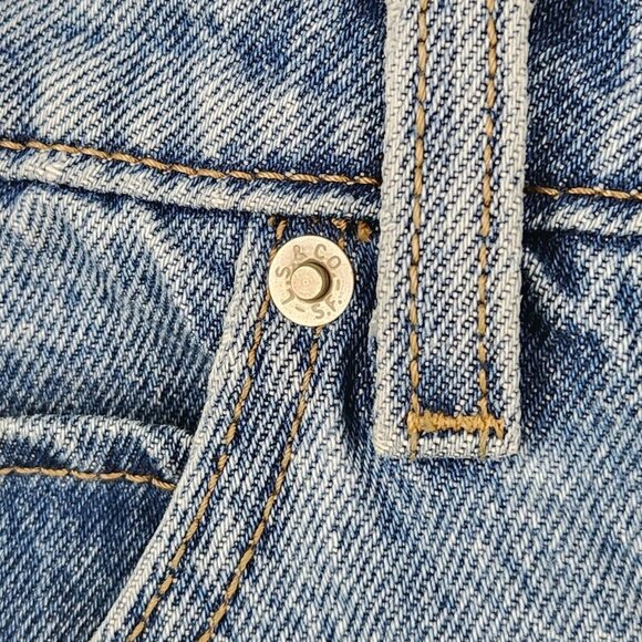 Levi's Levi Strauss & Co Jean Skirt 30 (US 6) Button Front Denim Y2k Western - Picture 3 of 12